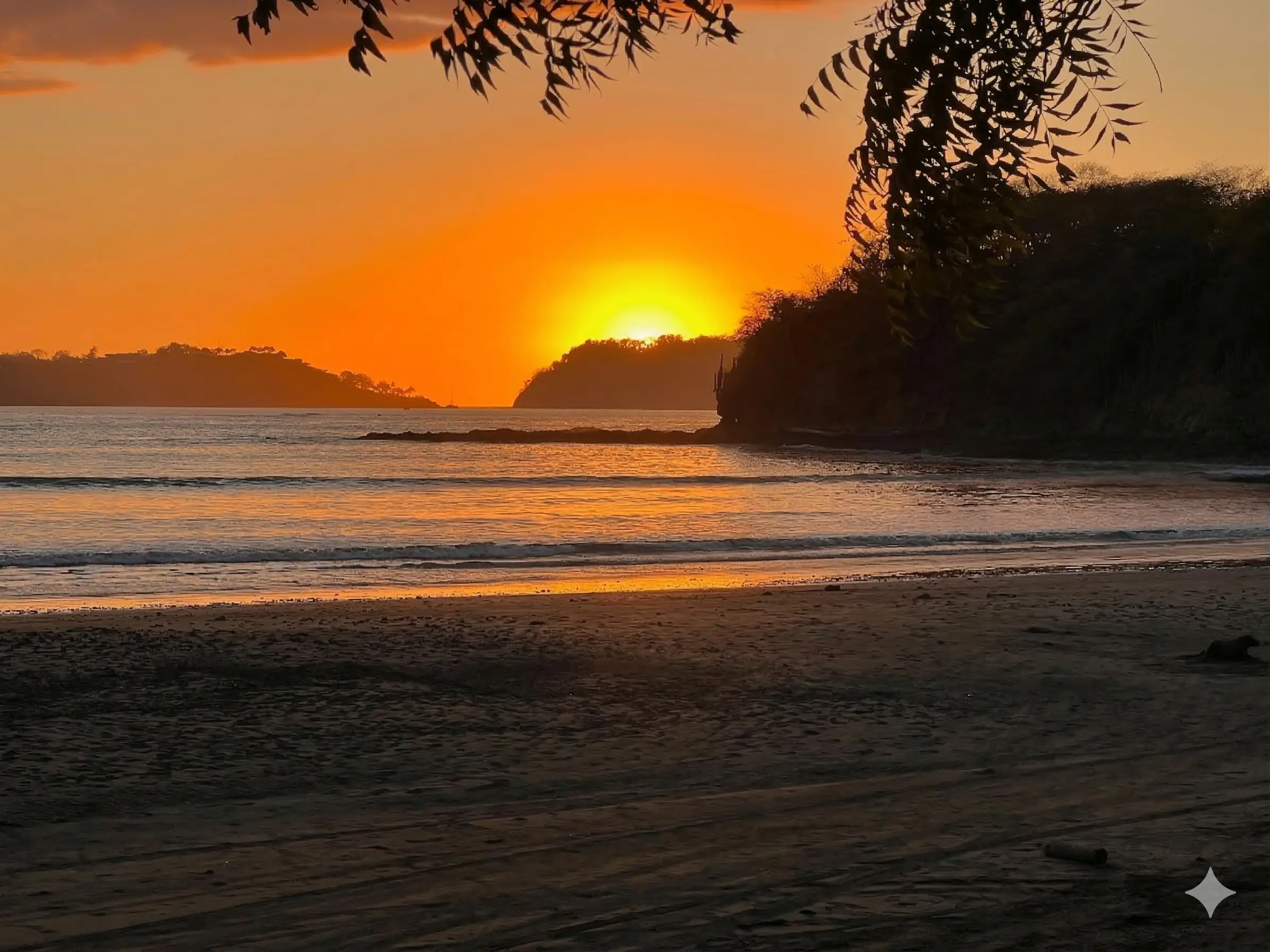 Costa Rica sunset over the Pacific